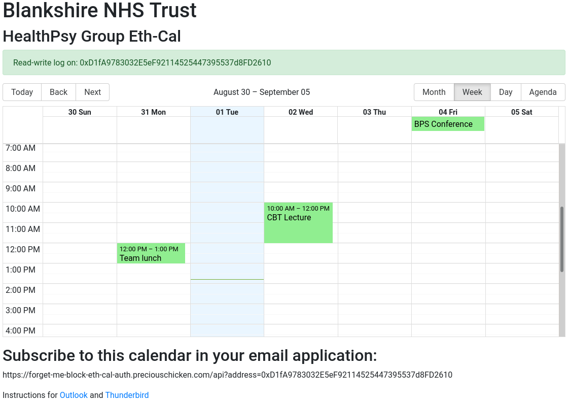 eth schedule